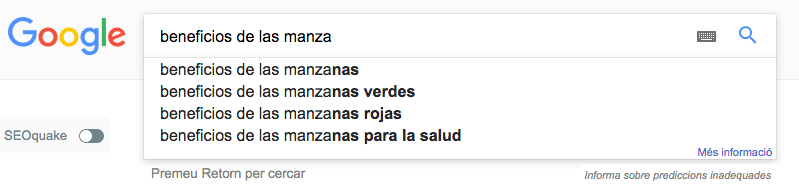 búsqueda de google manzana